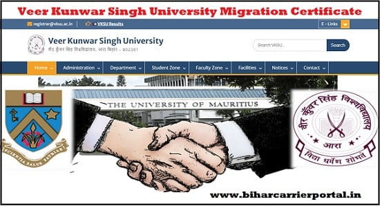 Veer Kunwar Singh University Migration Certificate Online Apply, Download