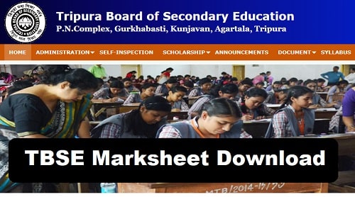 TBSE Marksheet Download