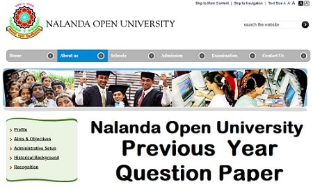 Nalanda Open University Previous  Year Question Paper