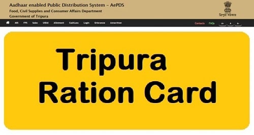 Tripura Ration Card List 2022 | Application for  Tripura Ration Card Correction, Modification Online