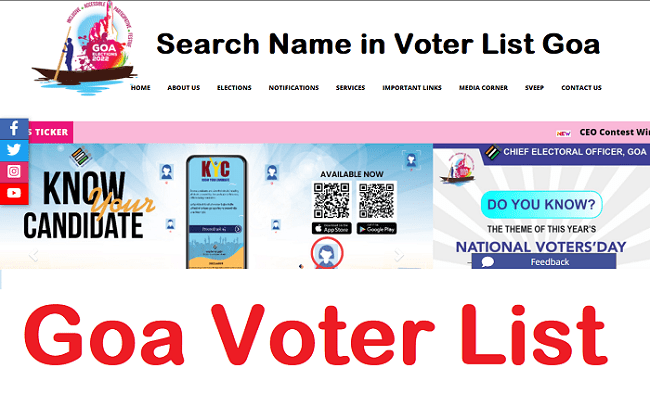 Goa Voter list 2022