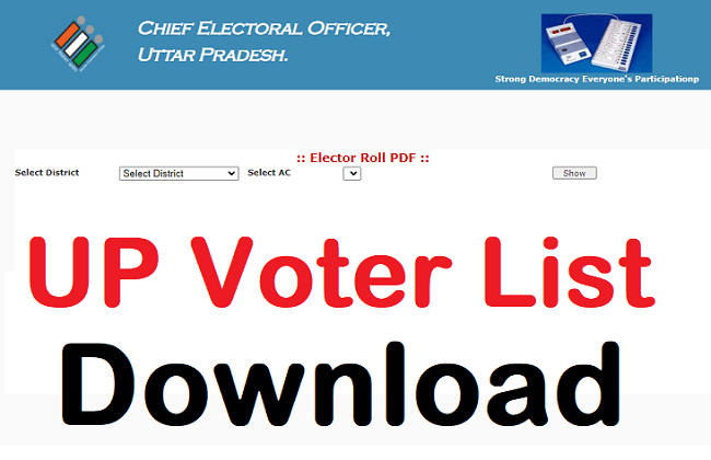 up voter list 2022 gram panchayat at ceouttarpradesh.nic.in