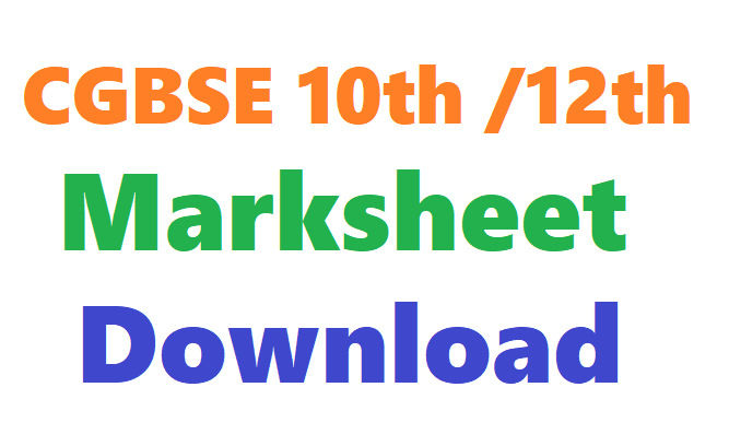 CGBSE 10th /12th Result 2022 Marksheet Download At results.cg.nic.in